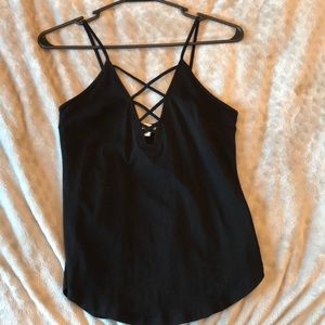 Black tank top